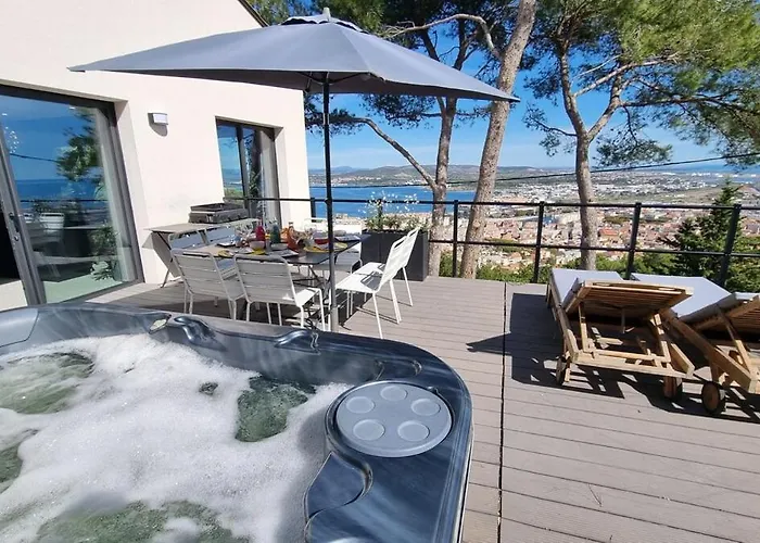 Villa Rouquier, Vue Panoramique, Mer Et Port De Sete, Climatise, Jacuzzi